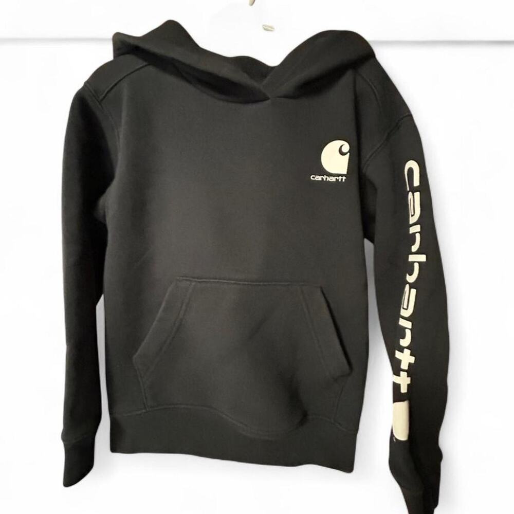 Size 5 youth kids Carhartt black hoodie great condition boys unisex